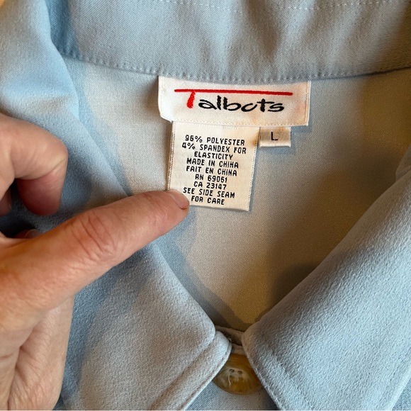 Y2K Talbots Vintage Unlined Coat Large Lightweight - Picture 2 of 10